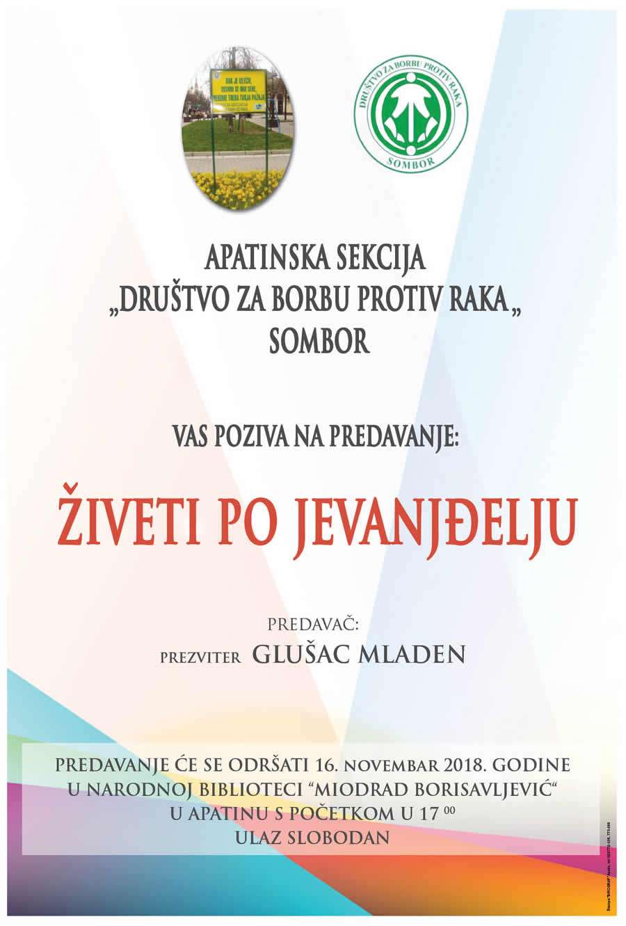 Predavanje Mladena Glušca u Apatinu