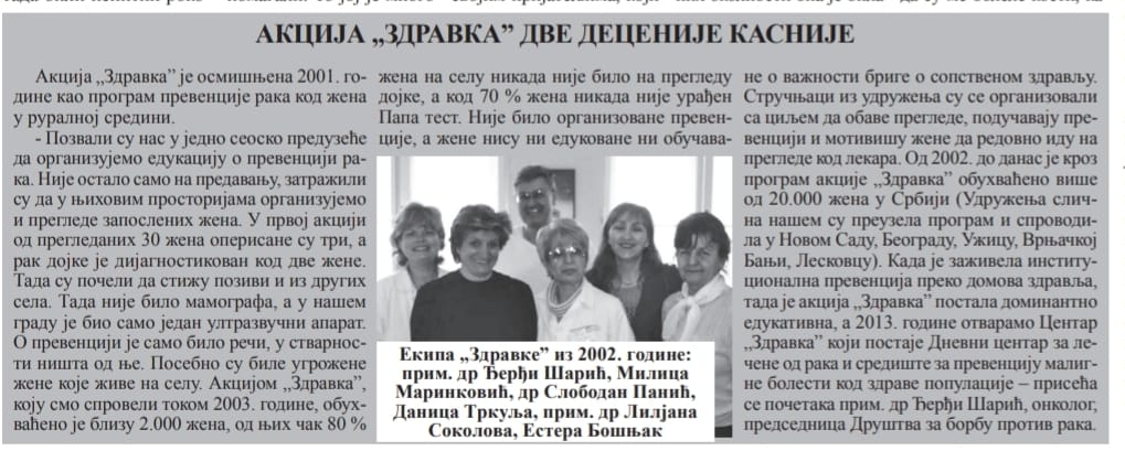 Mediji o nama - Somborske novine 4.11.2022.