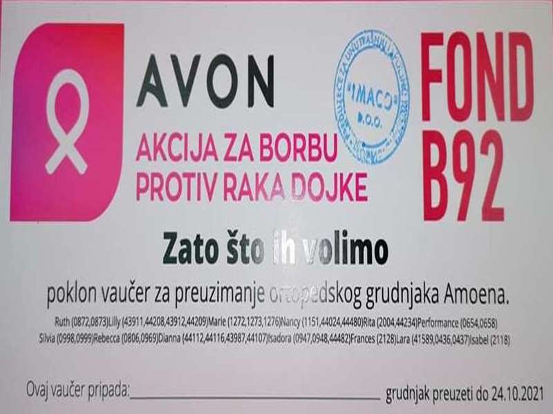 Pomozite nam da što više žena koje su operisale dojku postanu članice udruženja i dobiju na poklon besplatan vaučer za grudnjak!